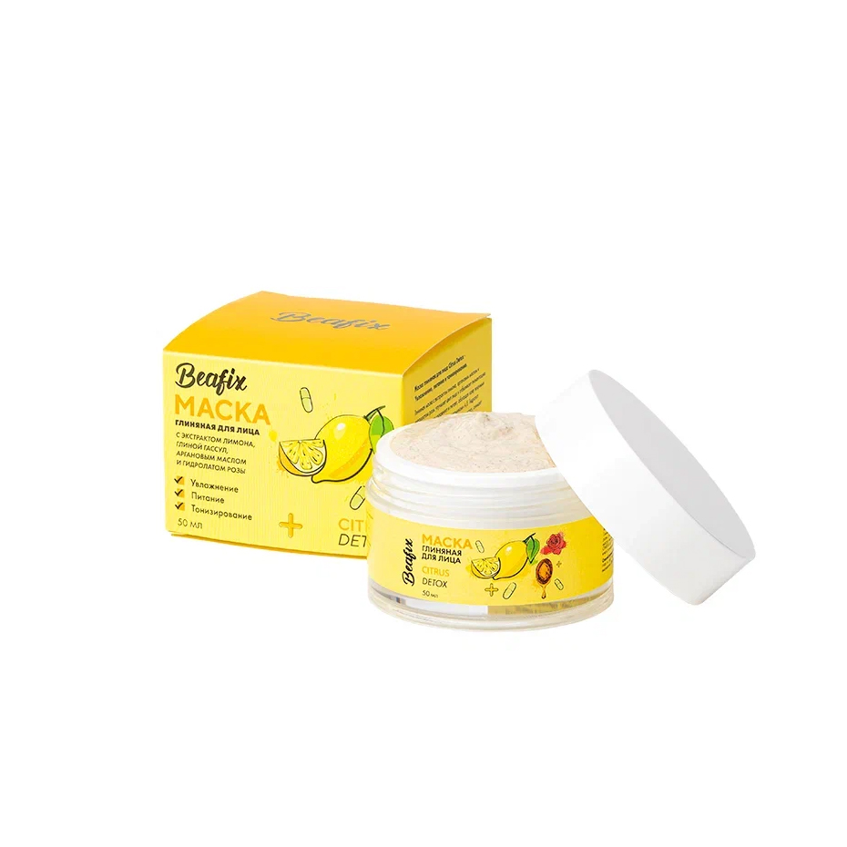 Глиняная маска BEAFIX CLAY MASK CITRUS DETOX